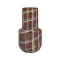Vase Glass - Gannon 13x25cm Choc/Ivory