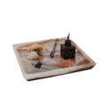 Tray Marble Square - White Onyx