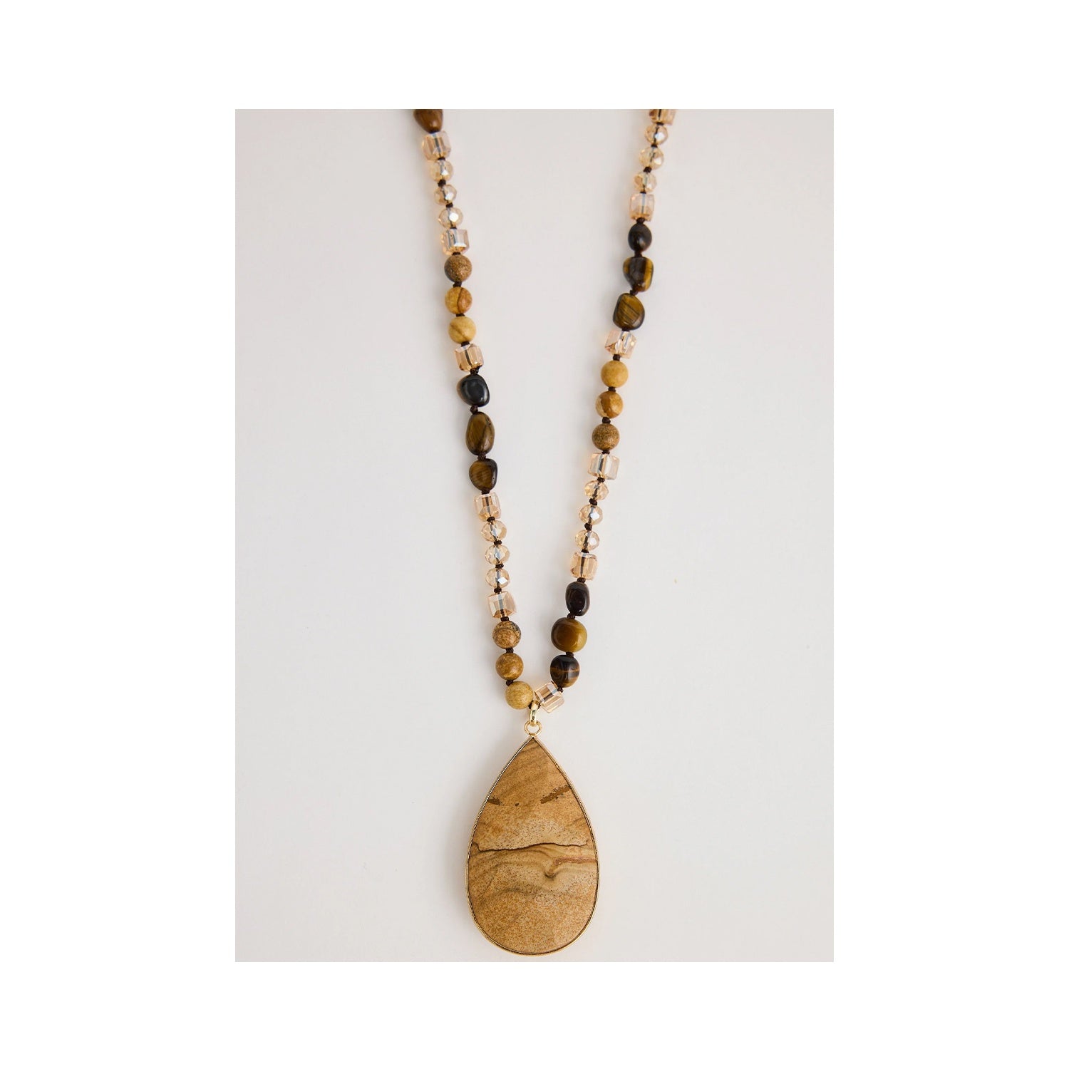 Necklace Evita - Taupe