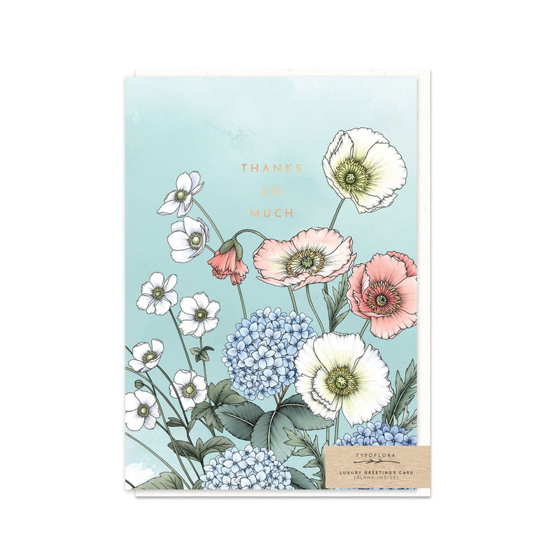 Card Poppies Thanks So Much