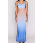 Dress Solstice Ombre Mesh Maxi