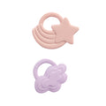 Silicone Teether Set - Stars & Cloud - Pink
