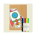 Hey Doodle Reusable Greeting Card - Rocket