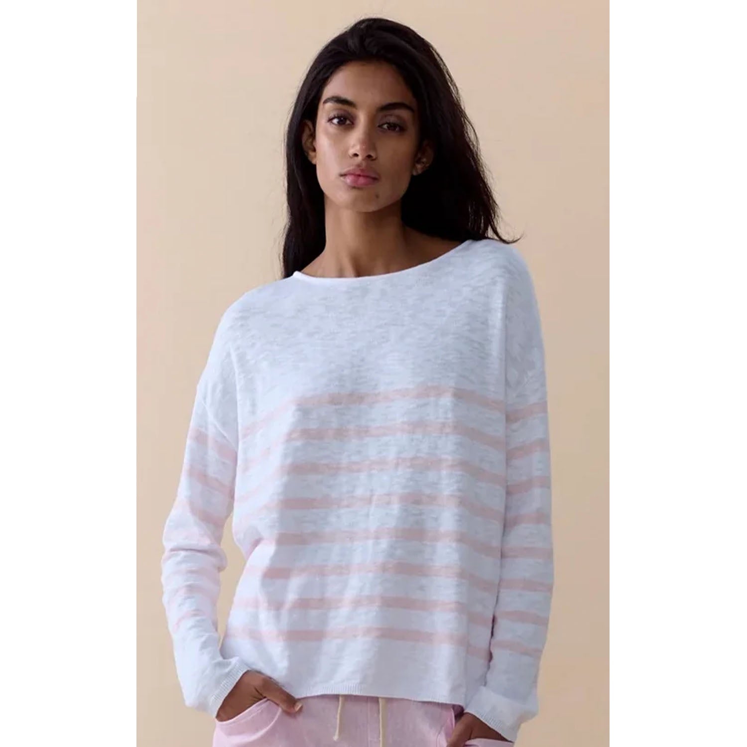 Top Bobbie - White & Pink