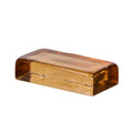 Sculpture Bernard - Amber Glass Brick