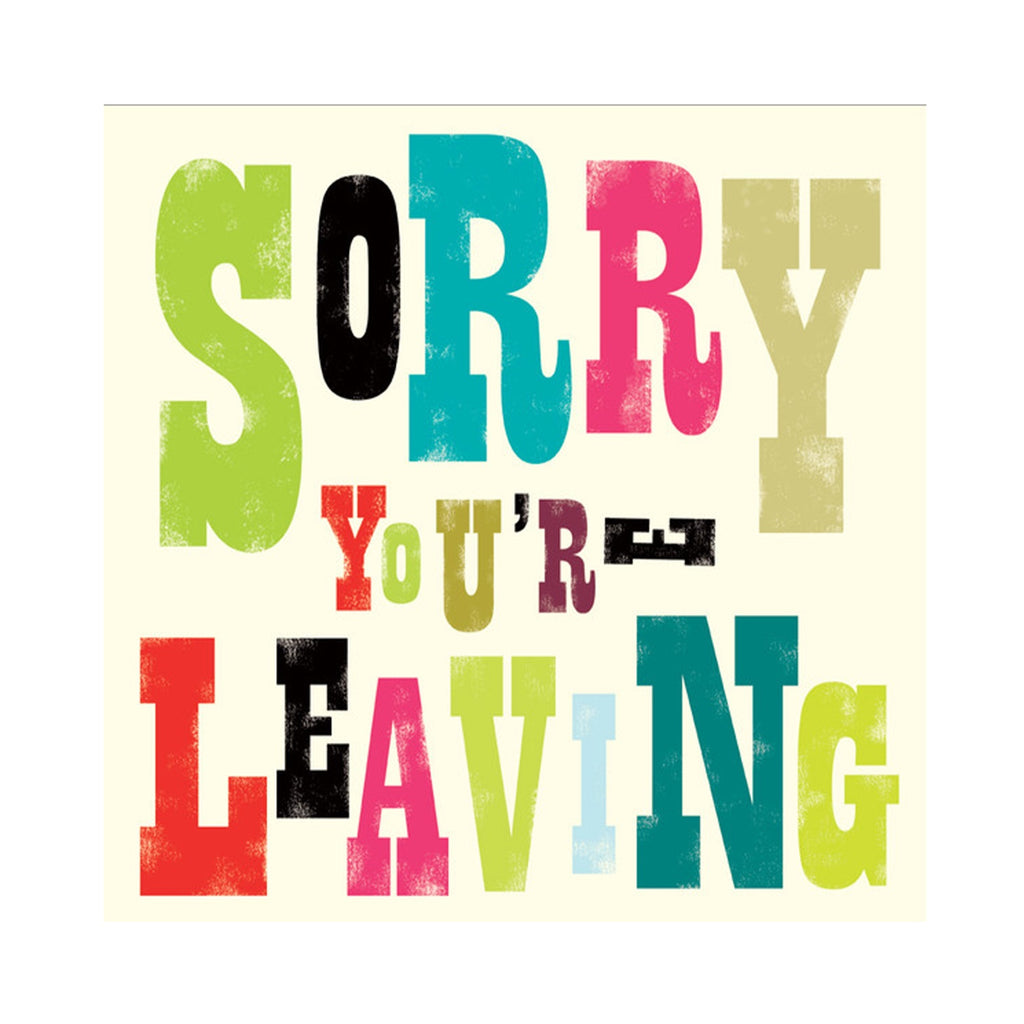 Card Large Sorry You're Leaving