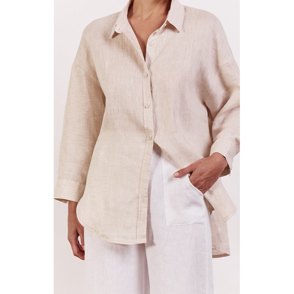 Top Boyfriend Shirt - Natural