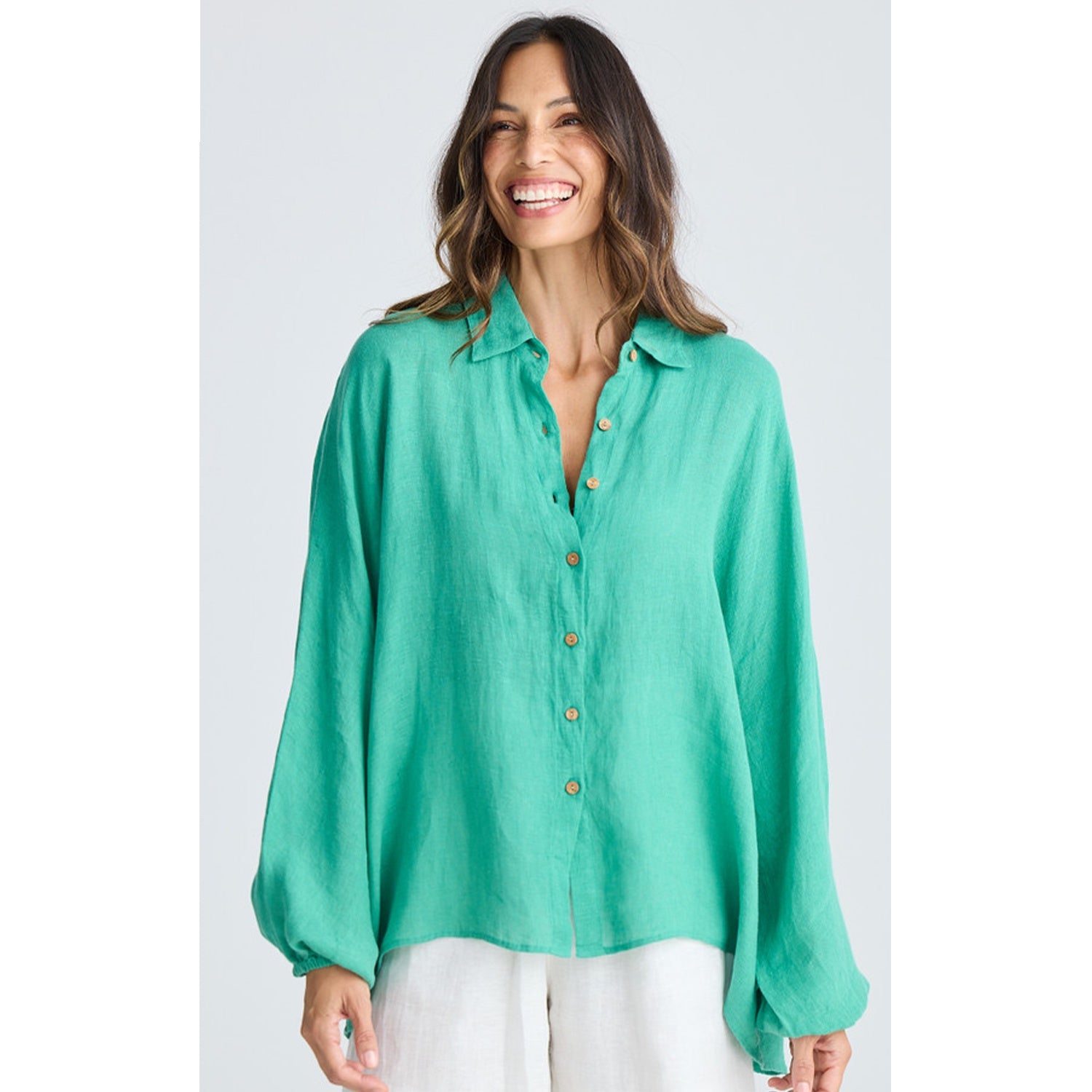 Top Cliffside Shirt - Jade Green