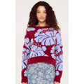 Knit Amara Intarsia - Wine & Bluebell Floral