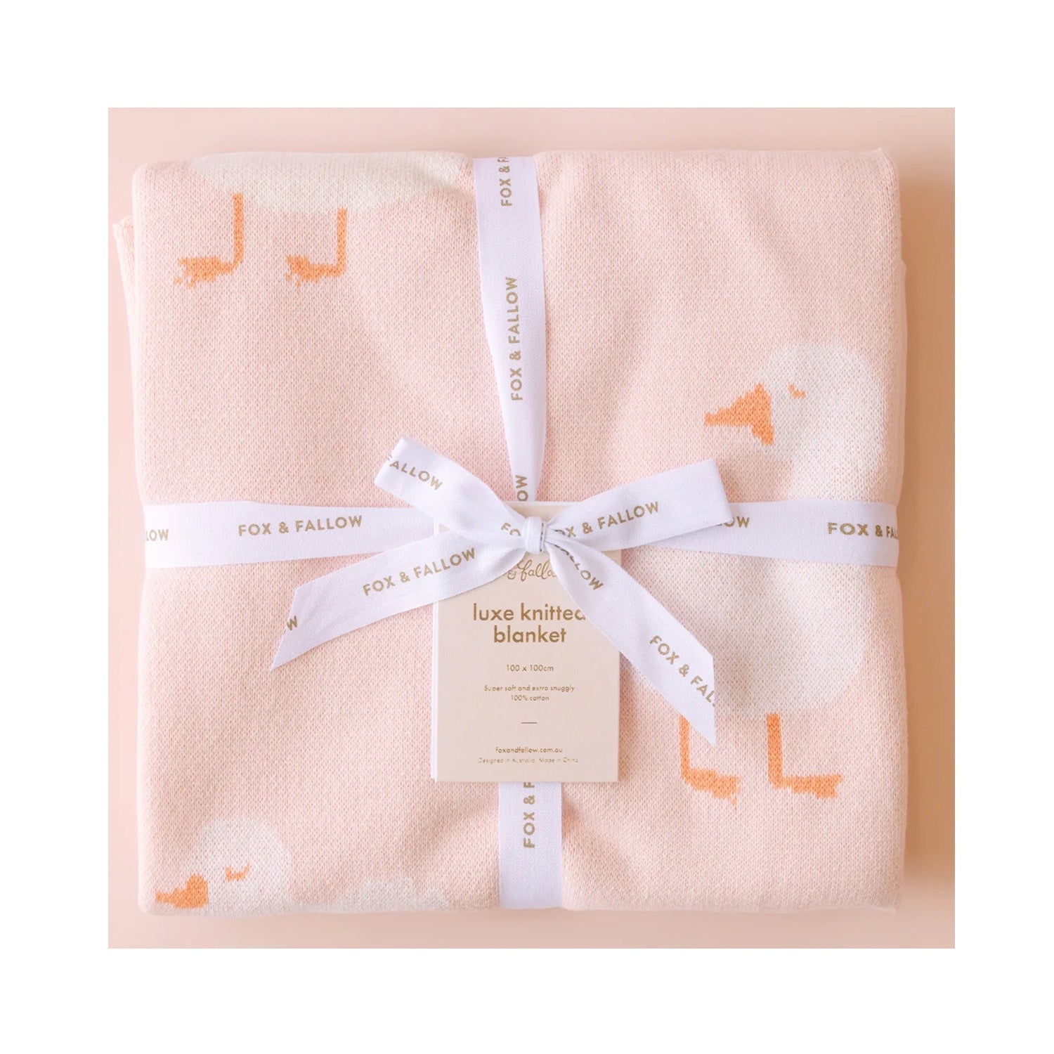 Baby Blanket Pink Ducks