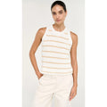Top Knit Cove Stripe - White & Beige