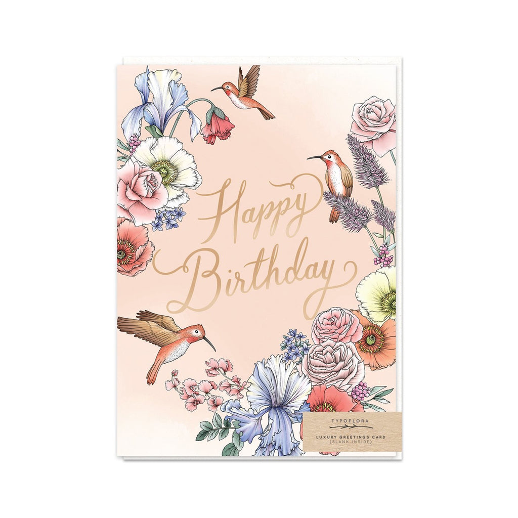 Card Hummingbird Birthday