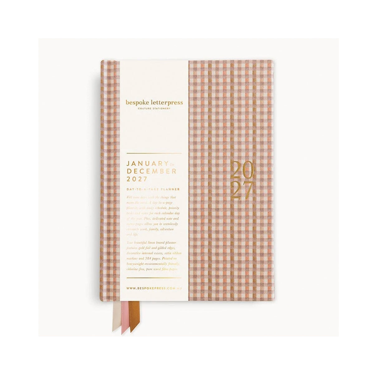 Planner 2027 Day to Page Small - Primrose Gingham