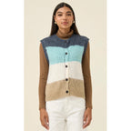Knit Vest Pallas Stripe - Ice Blue