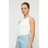 Top Moda Reversible Knit Tank - White