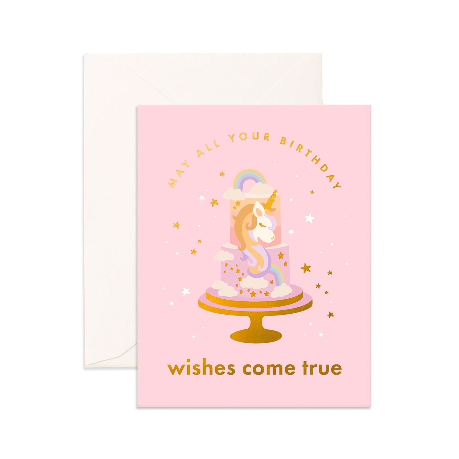 Card Birthday Cake Unicorn