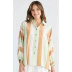 Top Milano Shirt - Melon Field Stripe