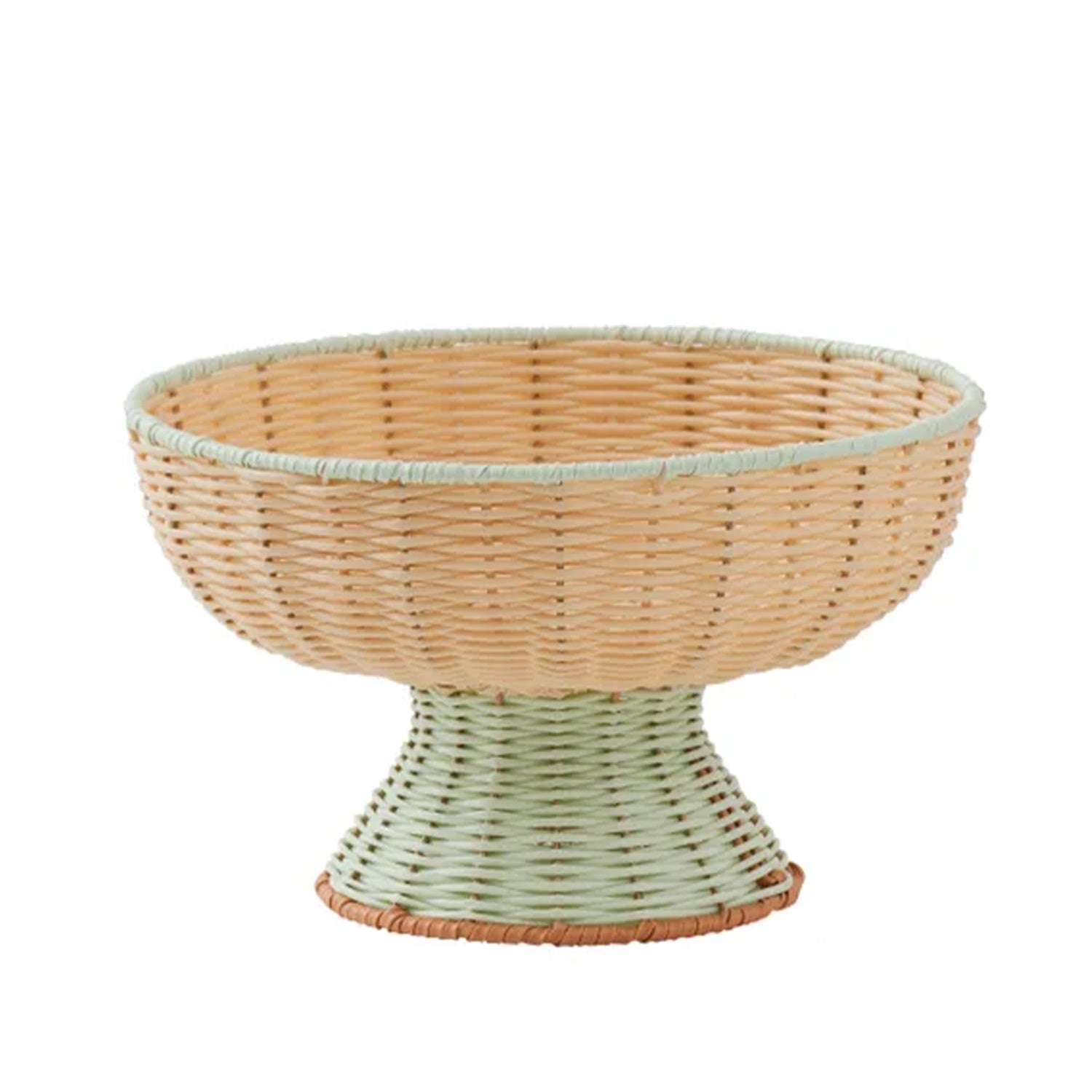 Bowl Pesco PP Woven Footed - Mint