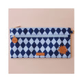 Pencil Case - Navy Diamonds