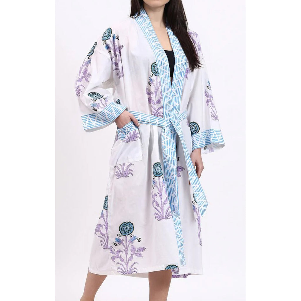 Kimono Cotton - Blue Dahlia