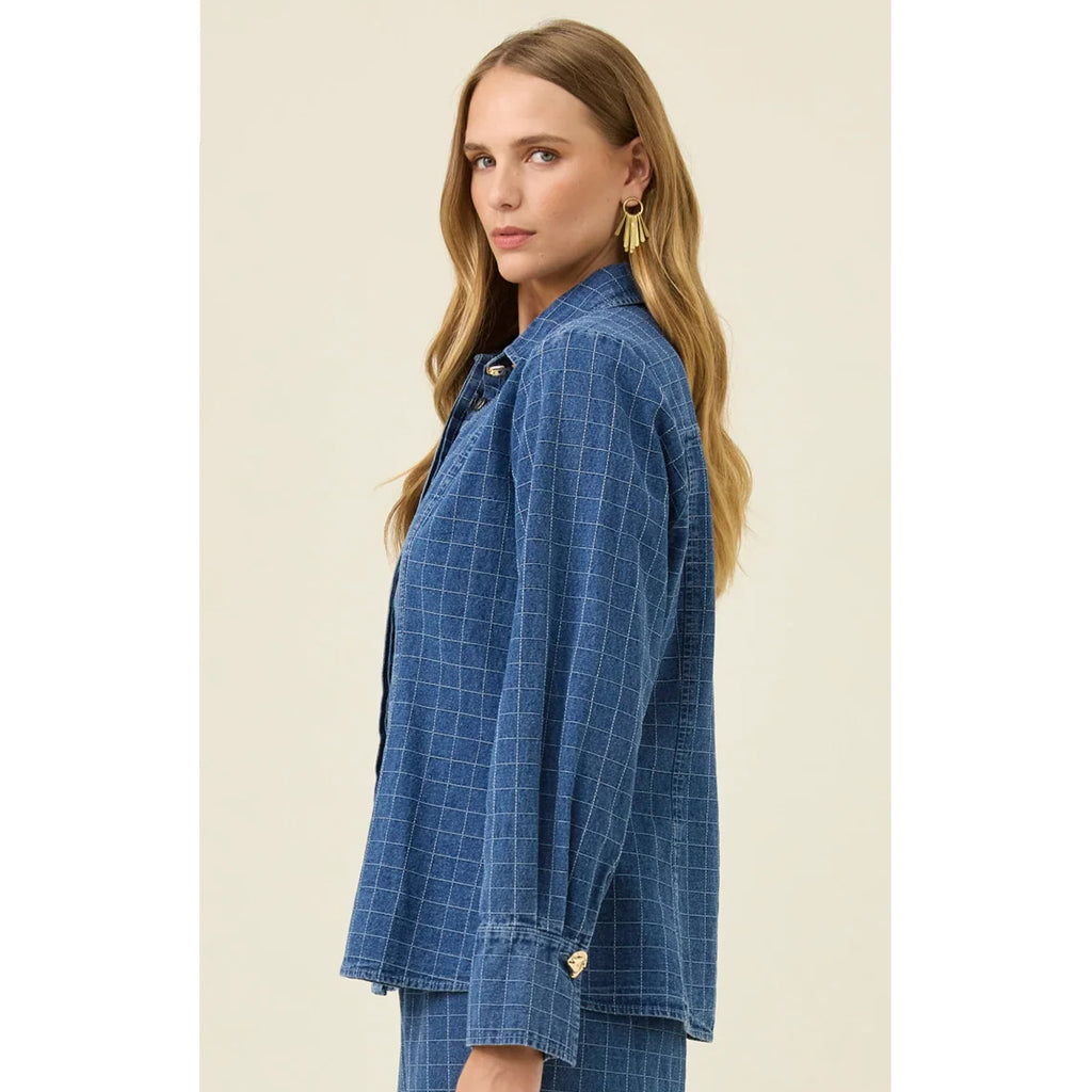 Top Sloane Denim Shirt - Check