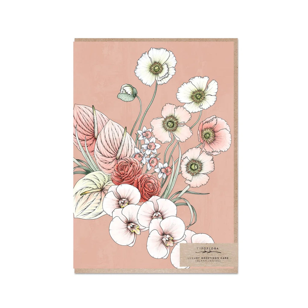Card Florist Bouquet In Peach