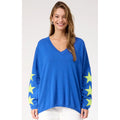 Jumper Vermont Star V Neck OS - Cobalt