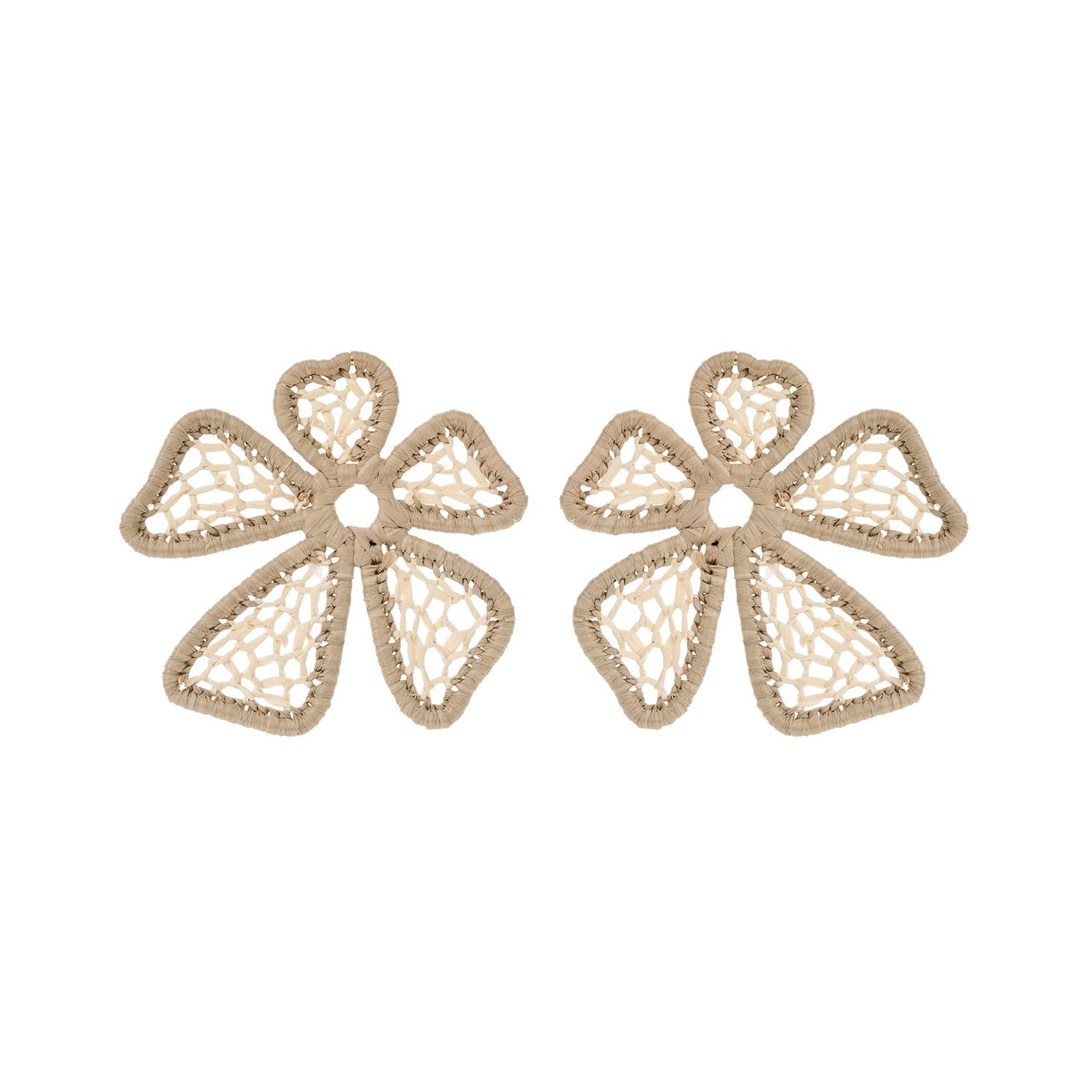 Earring Della Woven - Stone