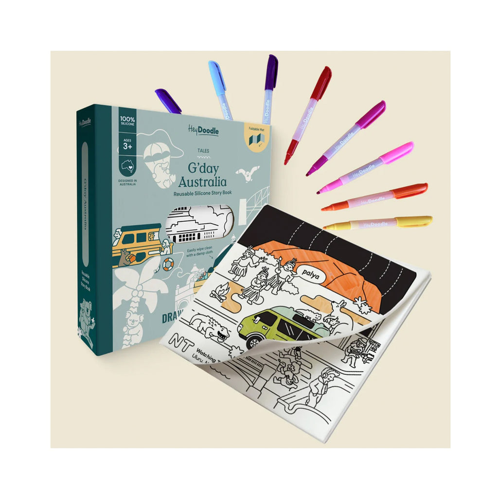 Reusable Colouring book - G'Day Australia Tales