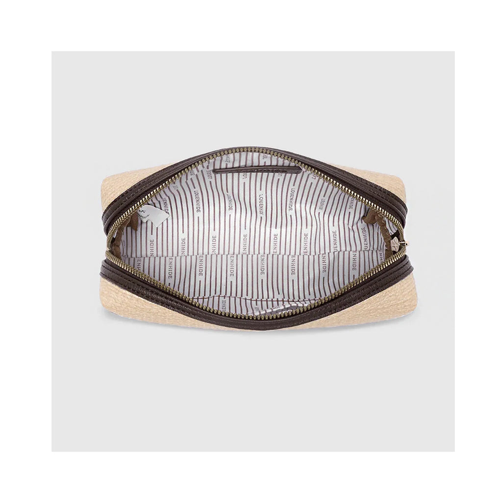 Brianna Makeup Bag - Natural/Chocolate