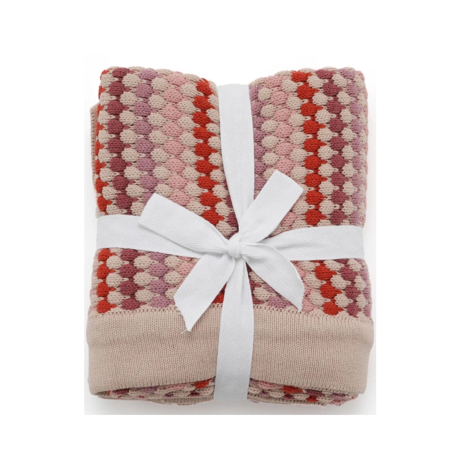Baby Blanket Confetti Stripe Pink