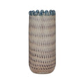 Vase - Selina Glass 10x22.5cm Nat/Steel