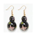 Earring Enamel Rin - Black