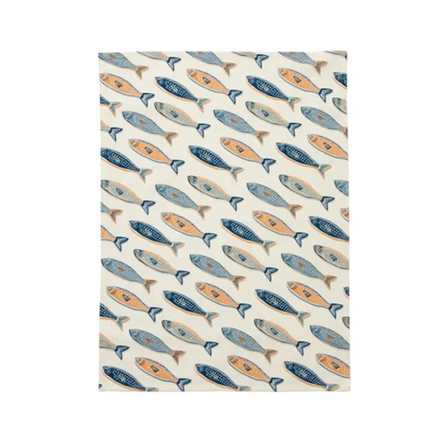 Tea Towel - Fish Poisson Cotton 50x70cm Multi