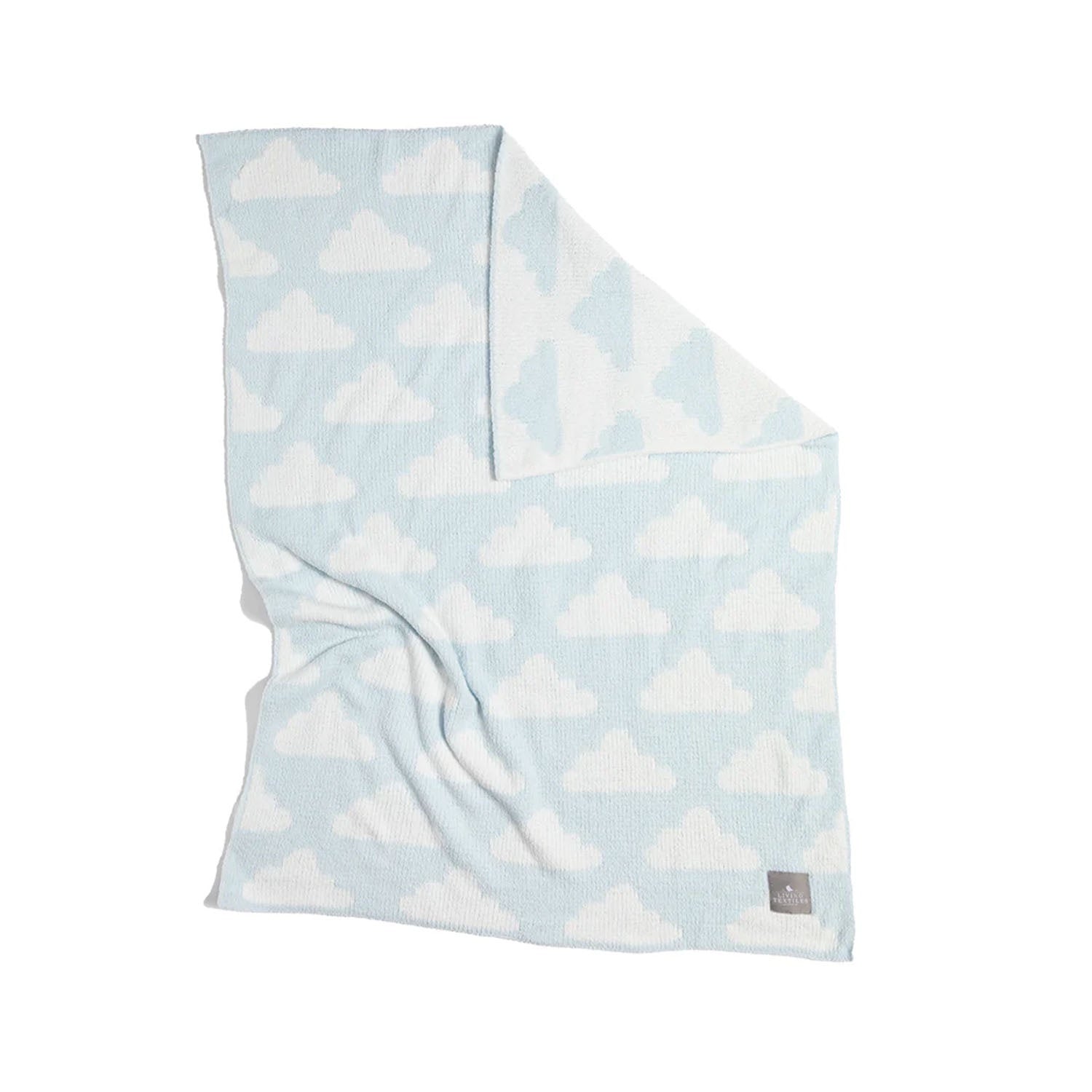 Chenille Blanket - Blue Clouds