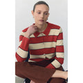 Cardigan Noah - Red & Cream Stripe