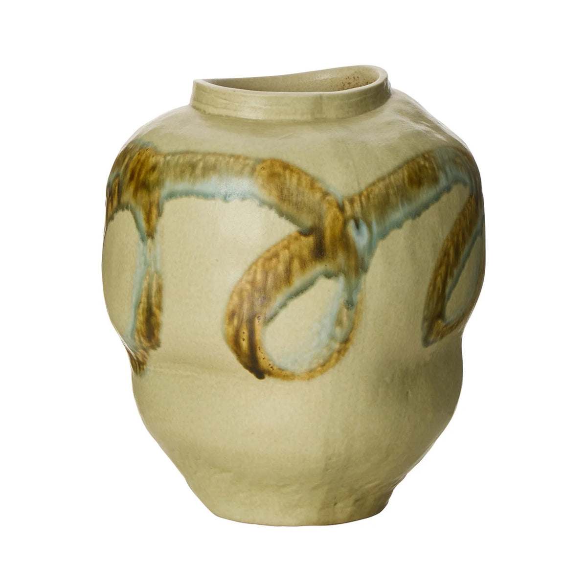 Vase Erol Green & Brown