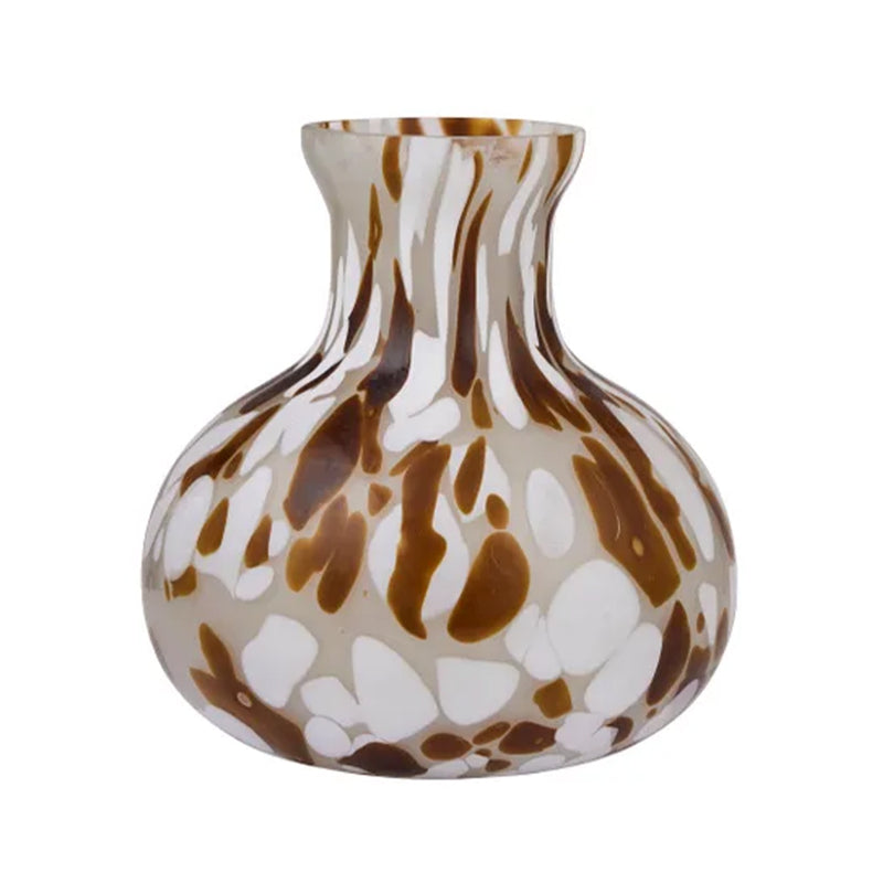 Vase Brunella  30x32cm Cocoa/White