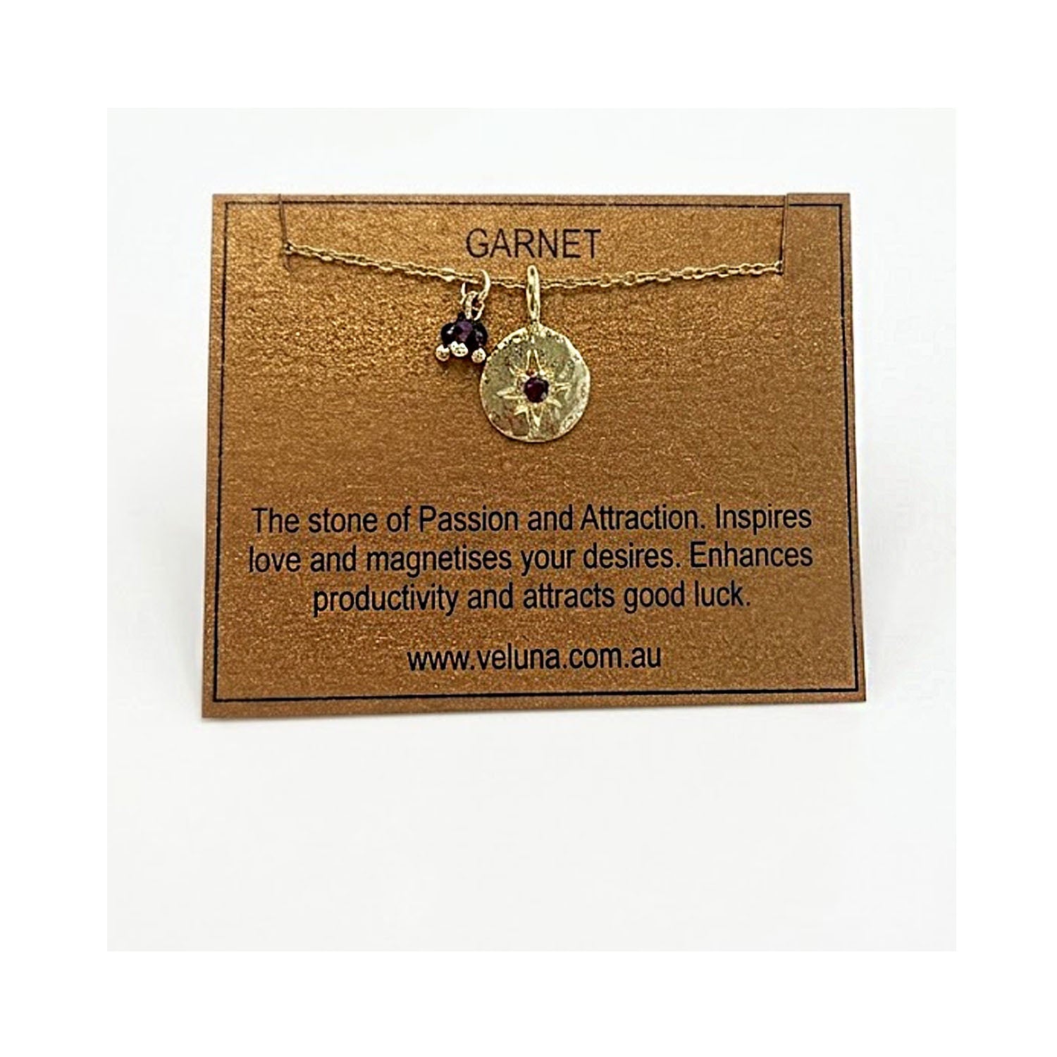 Necklace January Birthstone - Inner Compass Garnet