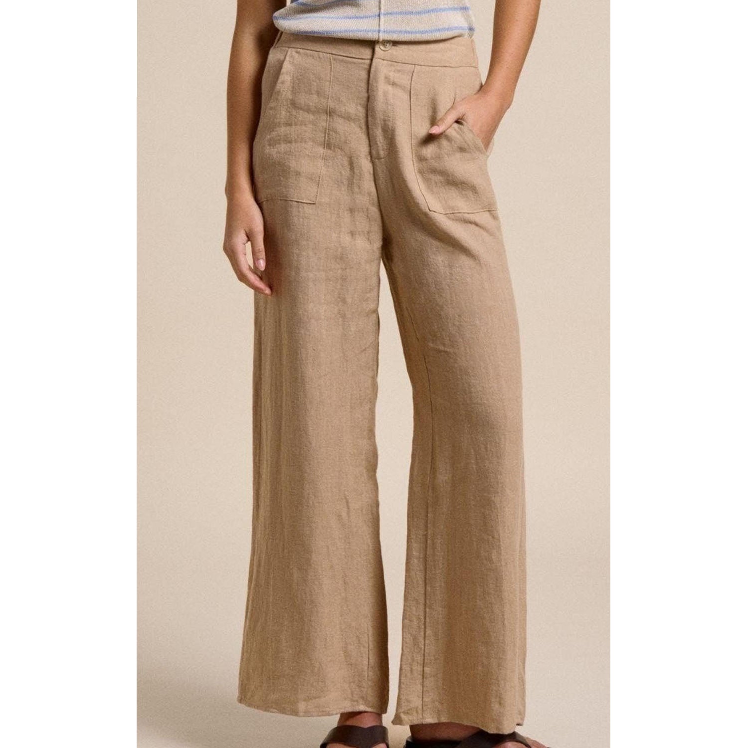 Pants Jude Linen - Taupe