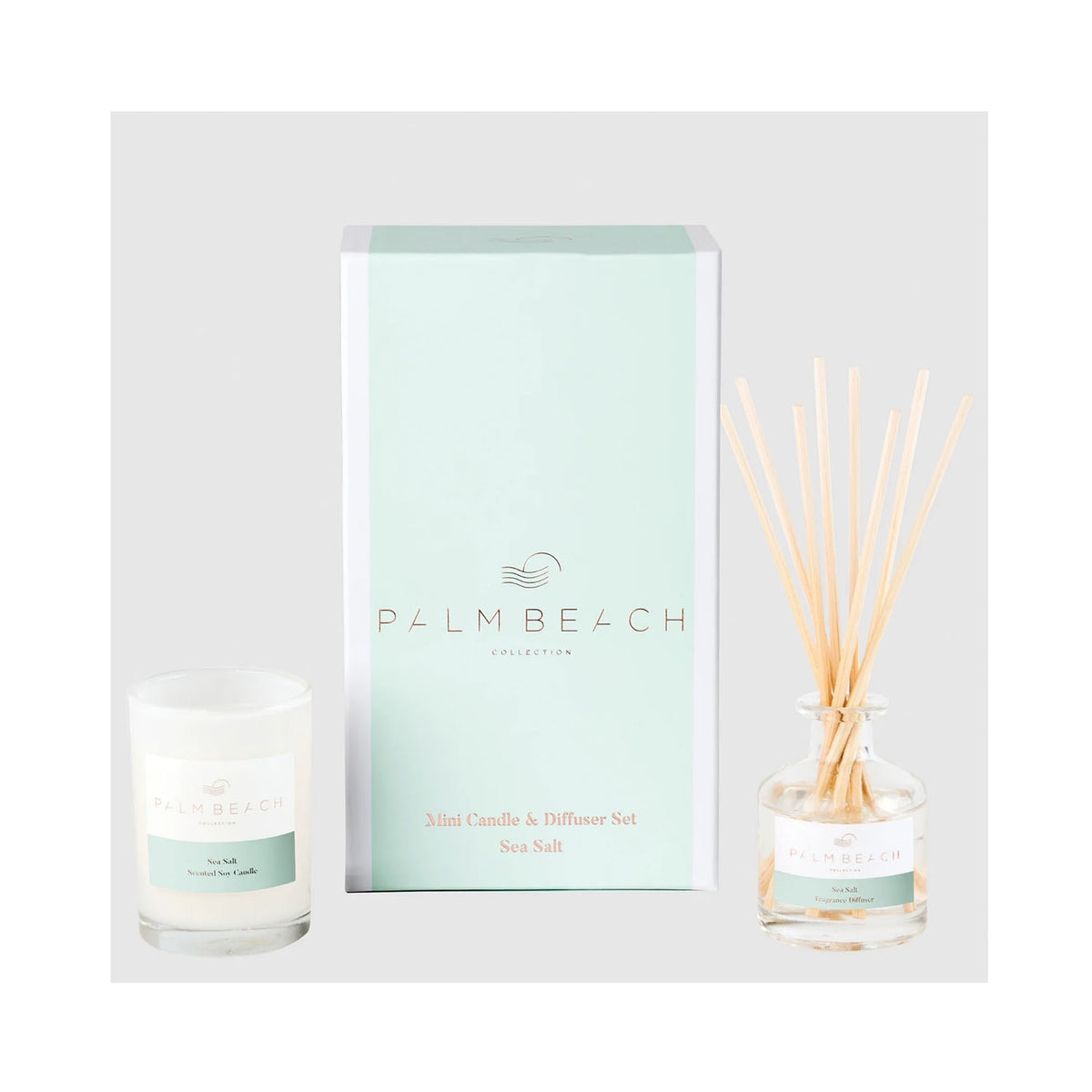 Gift Set - Sea Salt Mini Candle & Diffuser