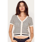 Knit Cardi Top Calla - Teal/Ivory