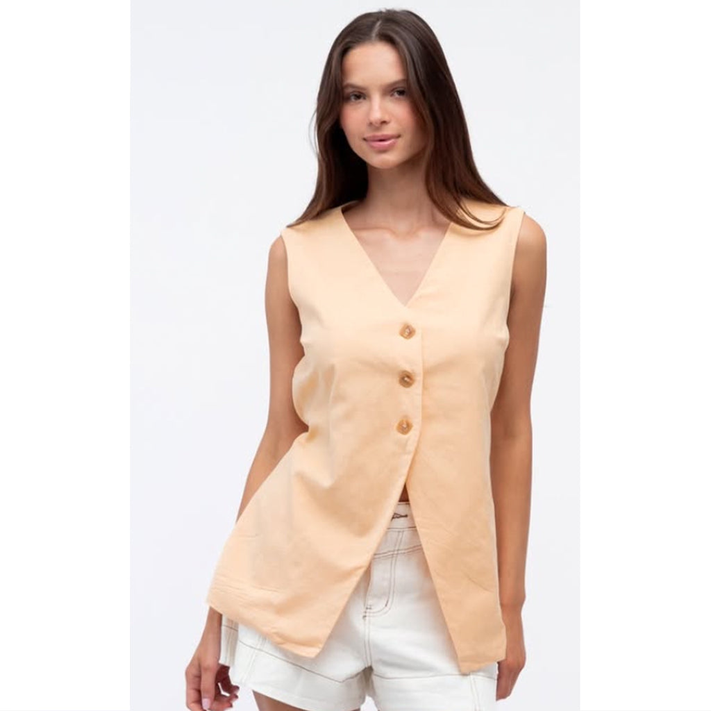 Top Zendaya Vest - Yellow