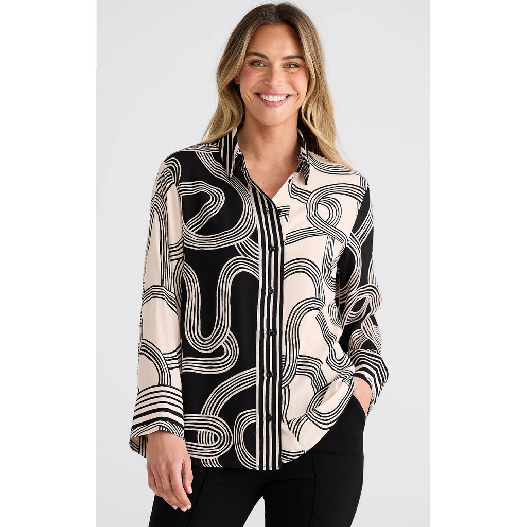 Top Lucy Shirt - Ink Lines