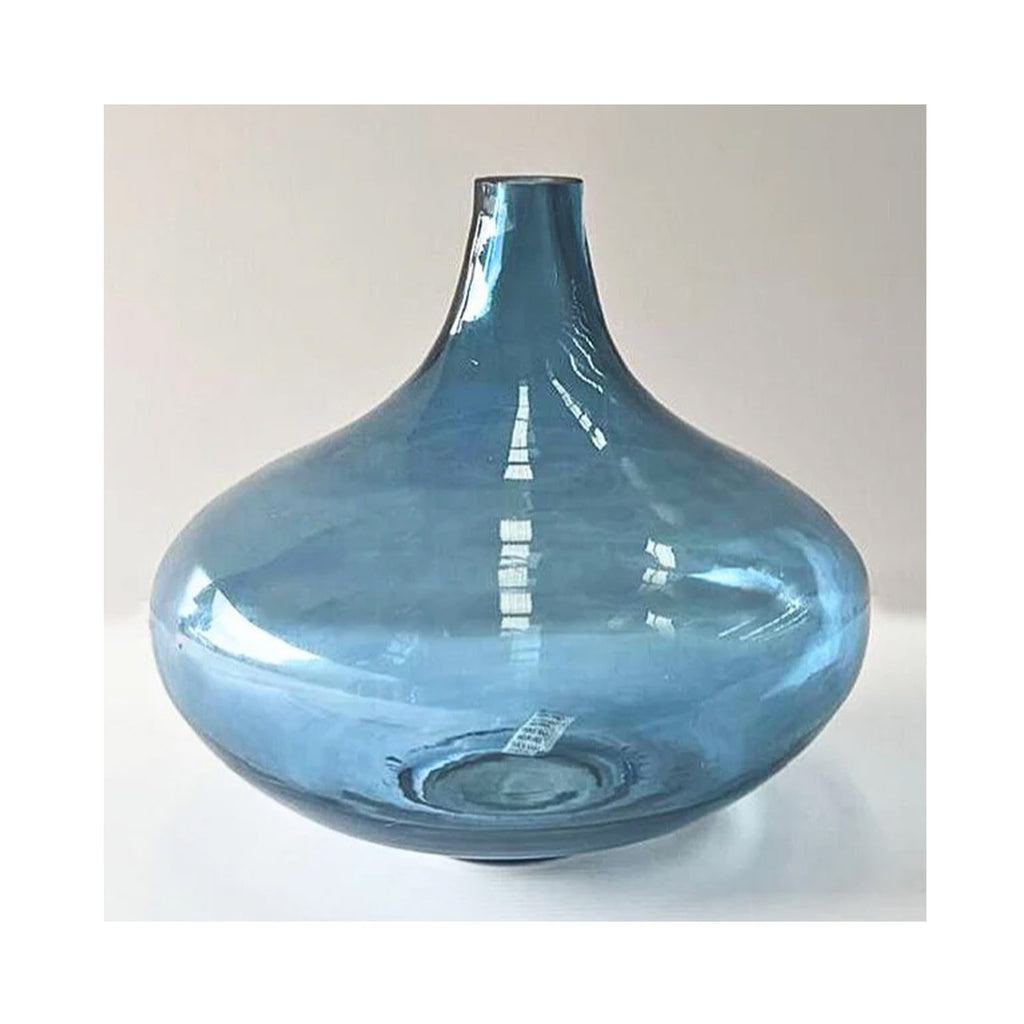 Vase Pendulum Handblown Glass - Blue