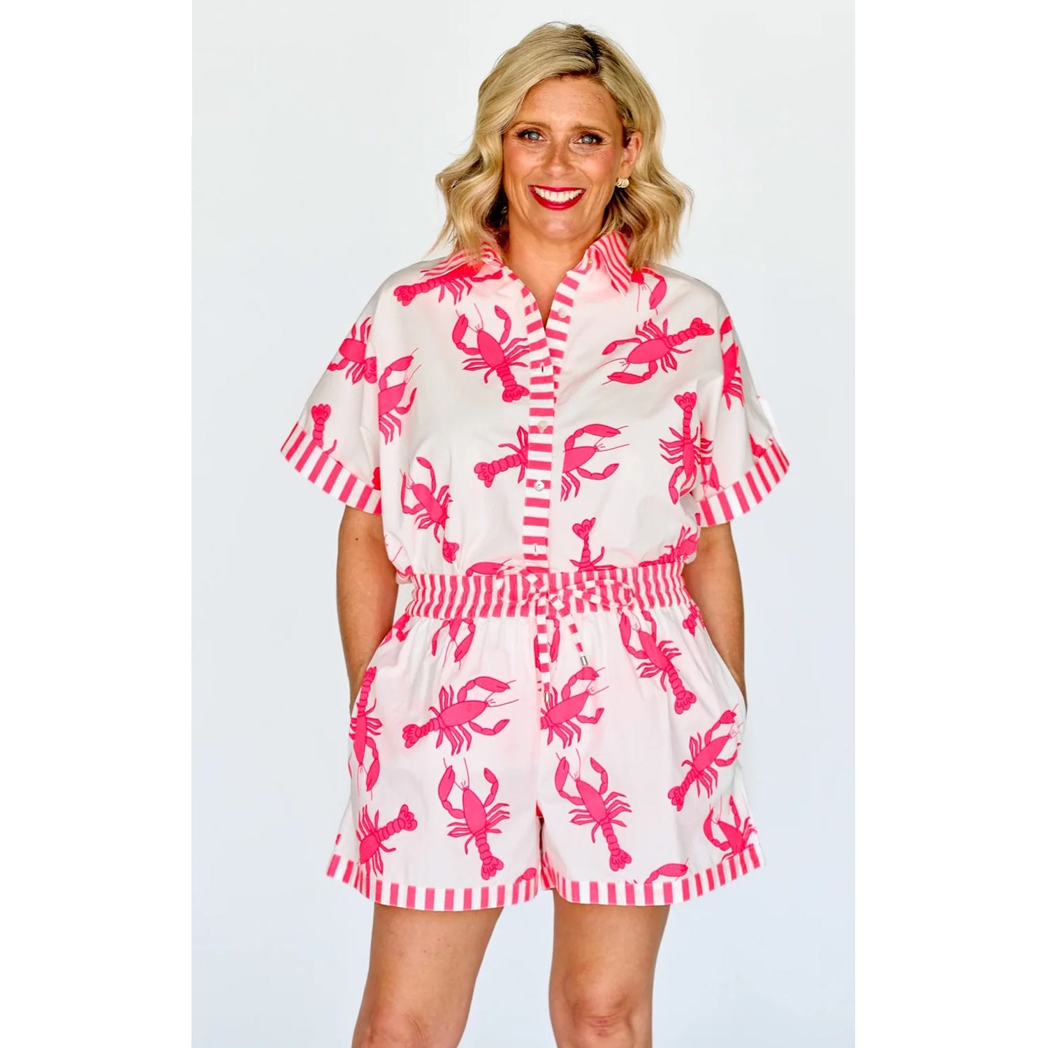 Shirt & Short Twin Set - Lobster