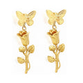 Earring Drop Gold - Fleur