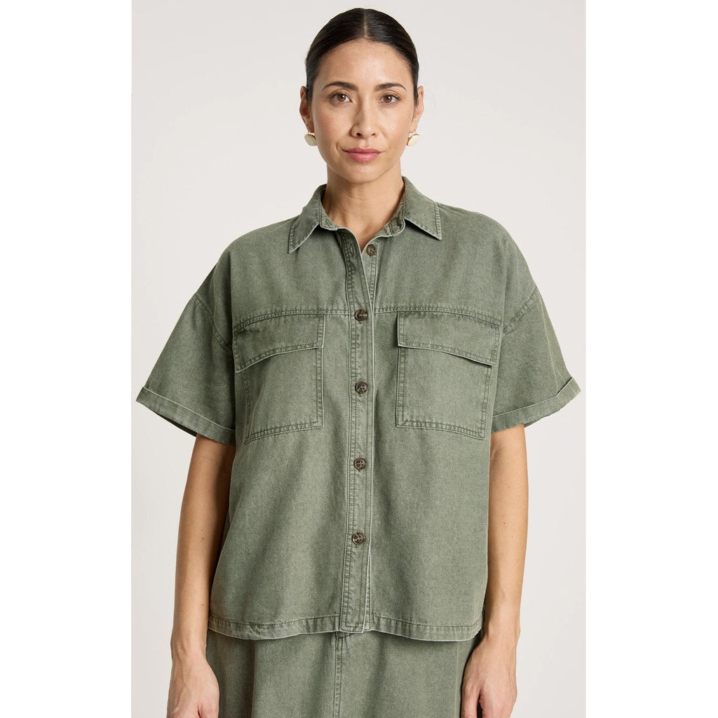 Top Bodhi Denim Shirt - Olive