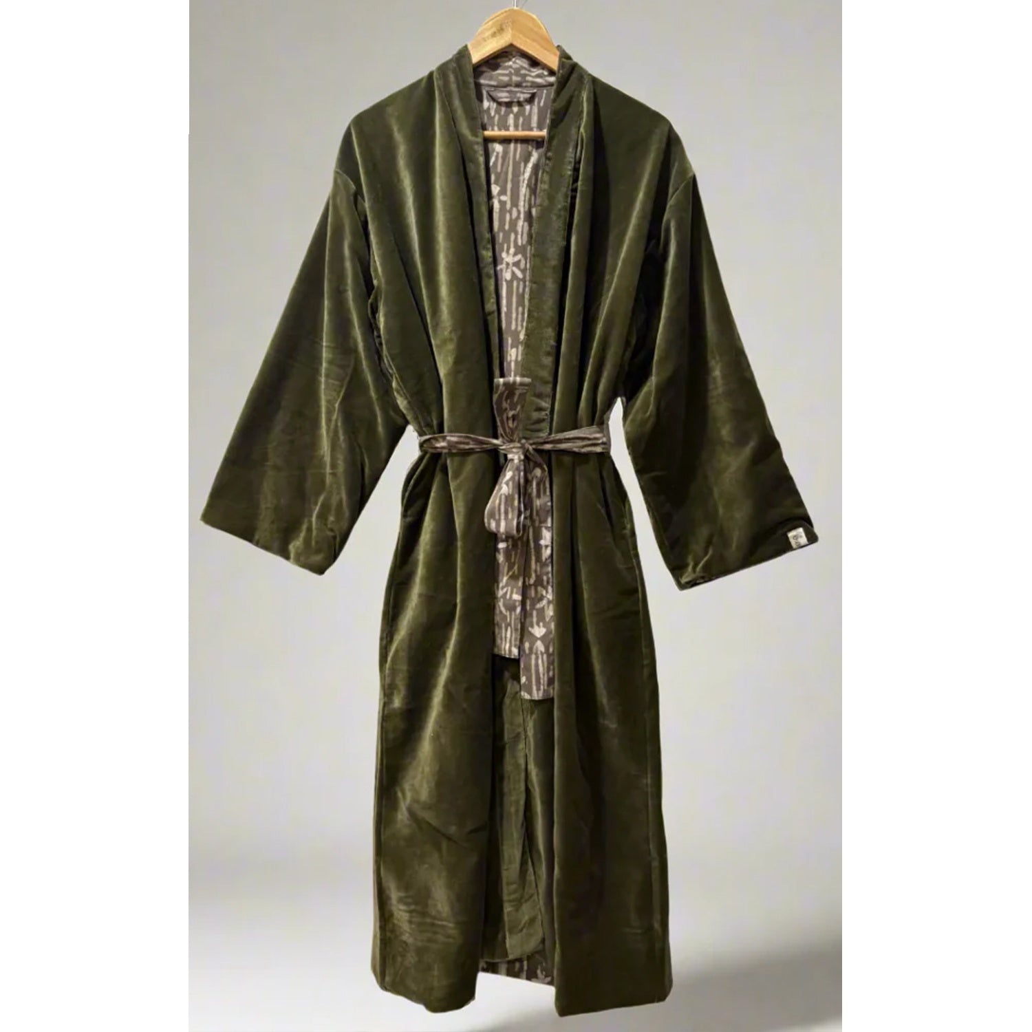 Kimono Dabu Velvet - Moss Earth