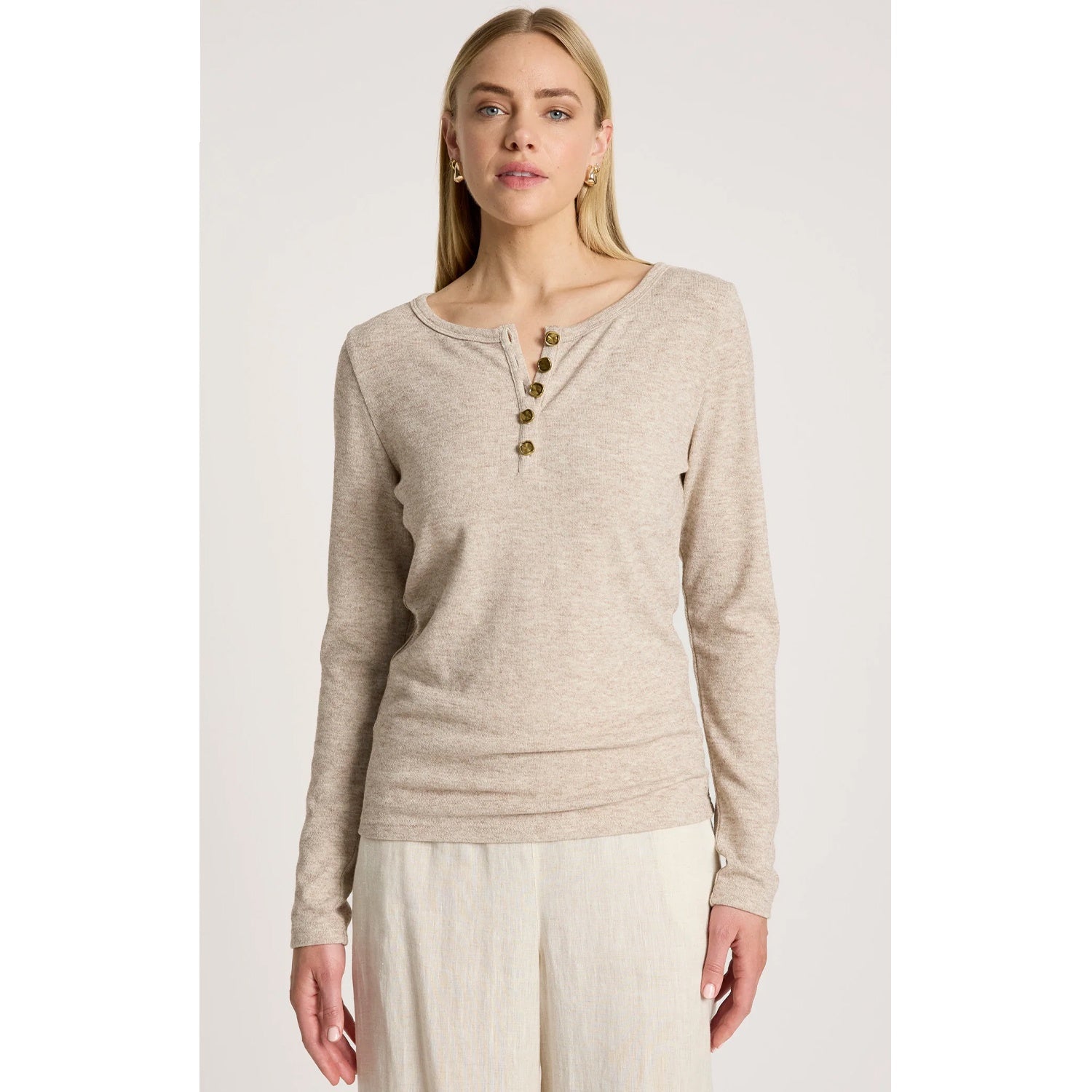 Top Rumi Long Sleeve - Bisque